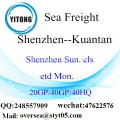 Fret maritime de Port de Shenzhen expédition à Kuantan